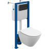 Комплект CERSANIT CITY SMART CO DPL EO slim инсталляция VECTOR кнопка ESTETICA пласт. Черный матовый 68305